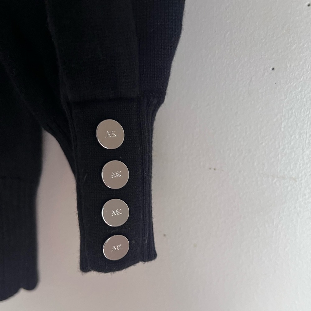 Anne Klein Black Double-Row Button Women’s Cardigan - Picture 4 of 4